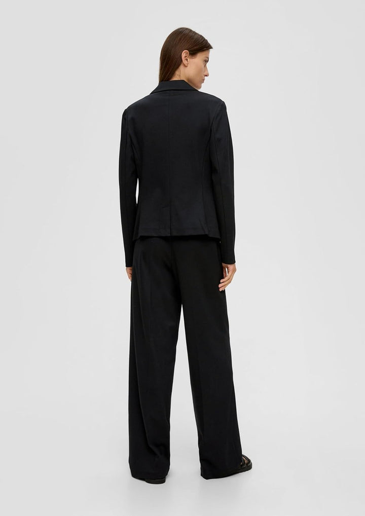 s.Oliver Jersey-Blazer mit Twillstruktur 34 9999 Schwarz, 34 9999 Schwarz