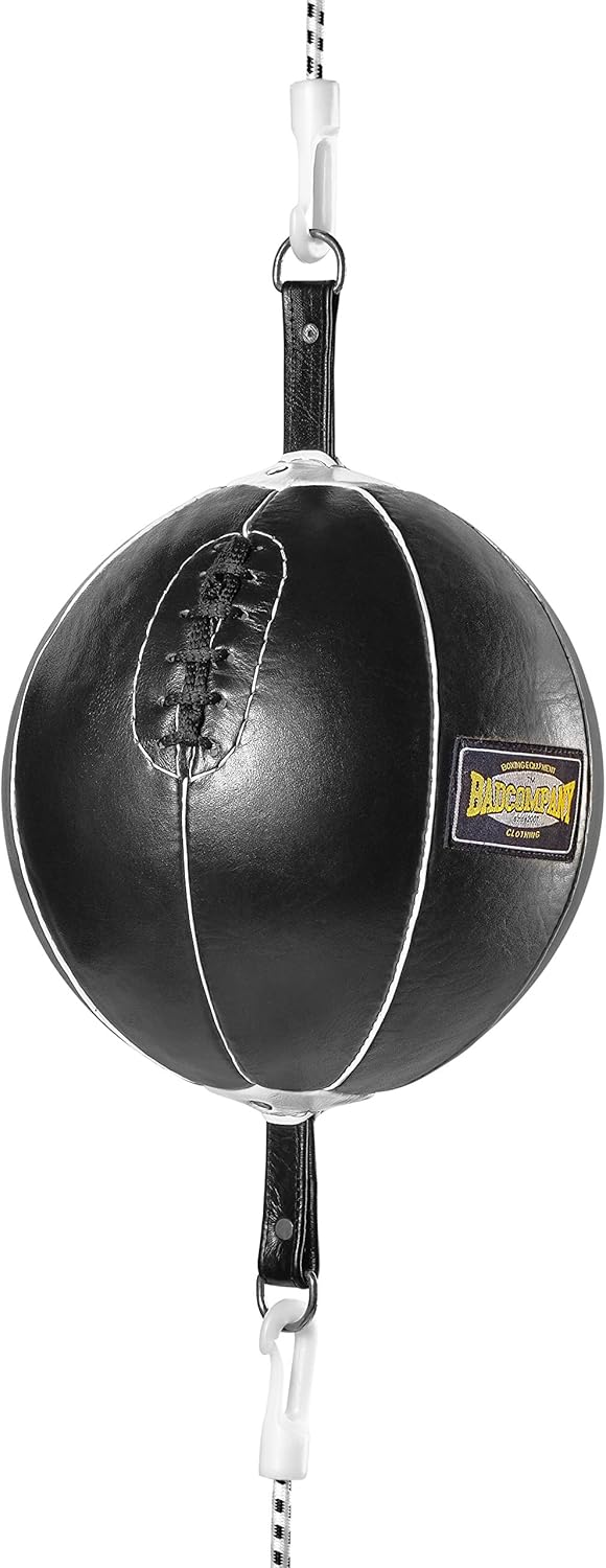 Bad Company Doppelendball aus Leder inkl. elastischen Spanngurten I 25 cm Durchmesser I Boxball für