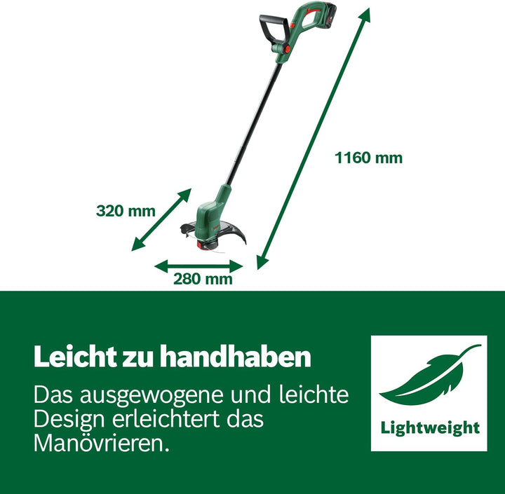 Bosch Home and Garden 06008C1C04 Bosch Rasentrimmer EasyGrassCut 18V-26 (ohne Akku, 18 Volt System,
