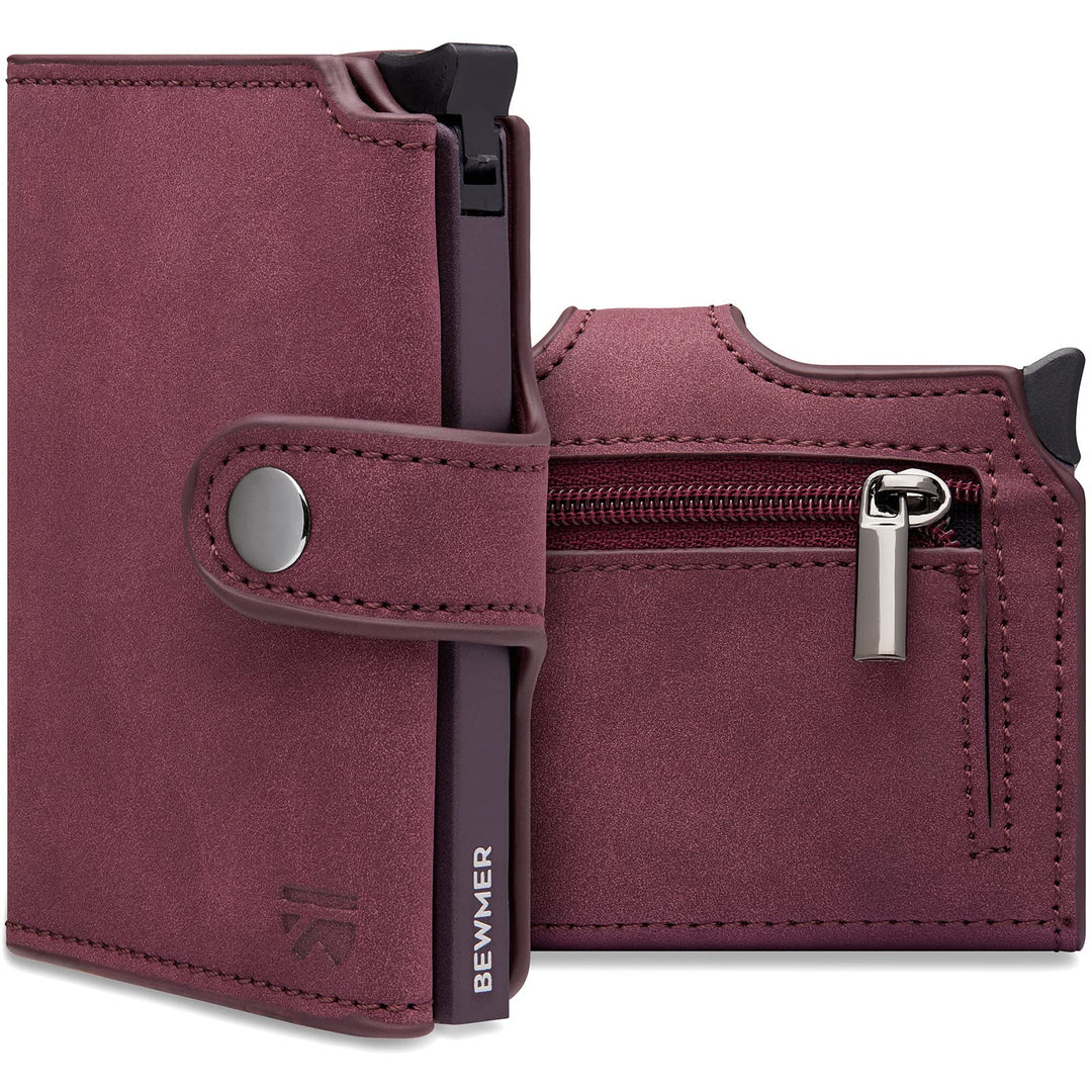 BEWMER v2 Shielded Slim Wallet mit Münzfach für Herren & Damen | Kartenetui mit Münzfach & RFID-Schu
