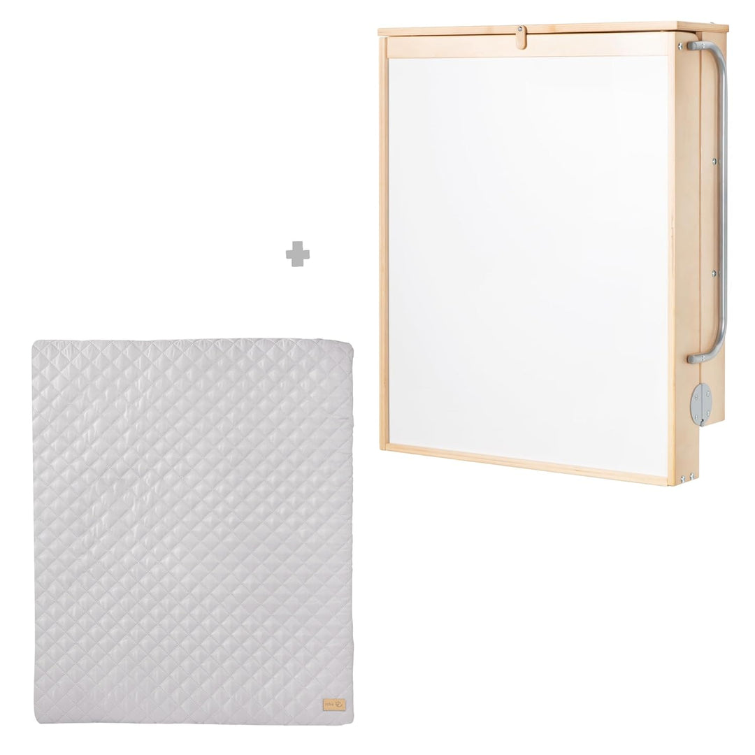 roba Wandwickelregal + Wickelauflage roba Style grau - Klappbar & platzsparendes Wickelregal zur Wan