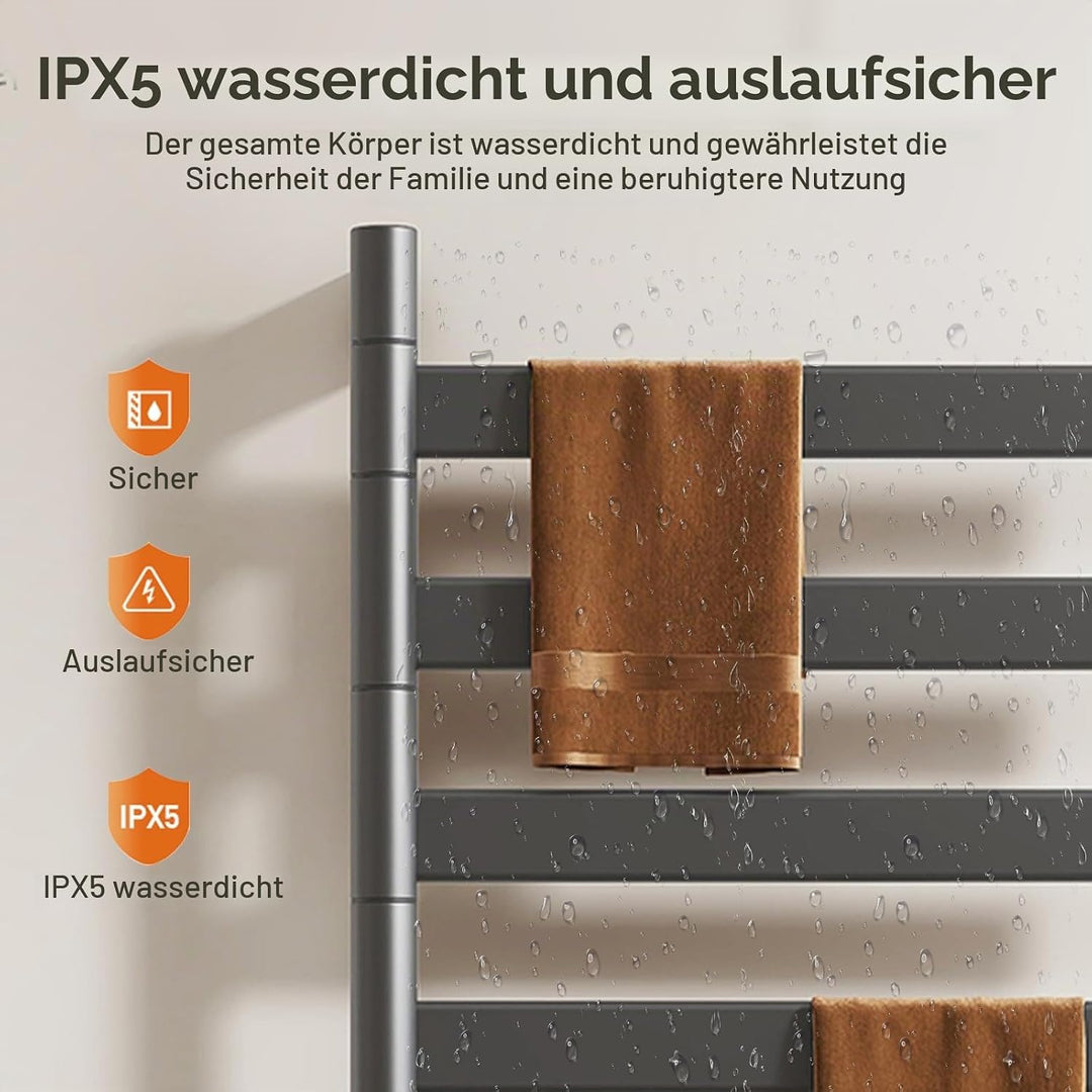 180°Drehung Handtuchheizkörper Elektrisch Bad Handtuchtrockner Elektrisch HandtuchwäRmer Elektrisch
