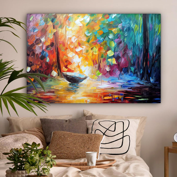 MuchoWow© Leinwandbild Gross 120x80 cm XXL Dekoration Wohnzimmer Bilder Aufhängen Wall Decoration Li