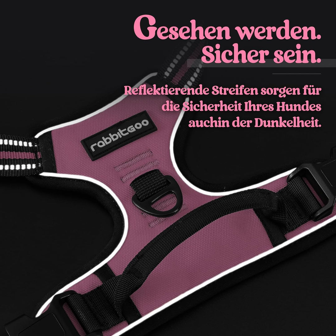 rabbitgoo Hundegeschirr Mittelgrosse Hunde, Anti Zug Geschirr mit Kontrolle, No Pull Verstellbar Hun