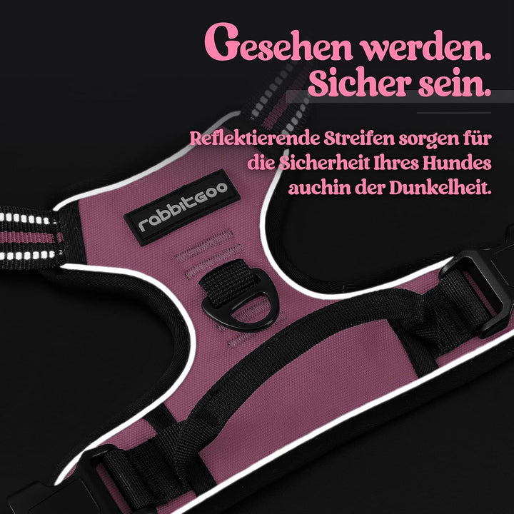 rabbitgoo Hundegeschirr Mittelgrosse Hunde, Anti Zug Geschirr mit Kontrolle, No Pull Verstellbar Hun