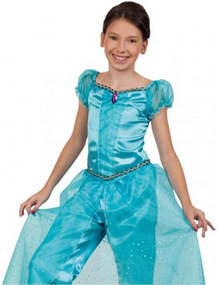 Kinderkostüm Bauchtänzerin Top Pumphose türkis Fasching Orient Jasmin (104)