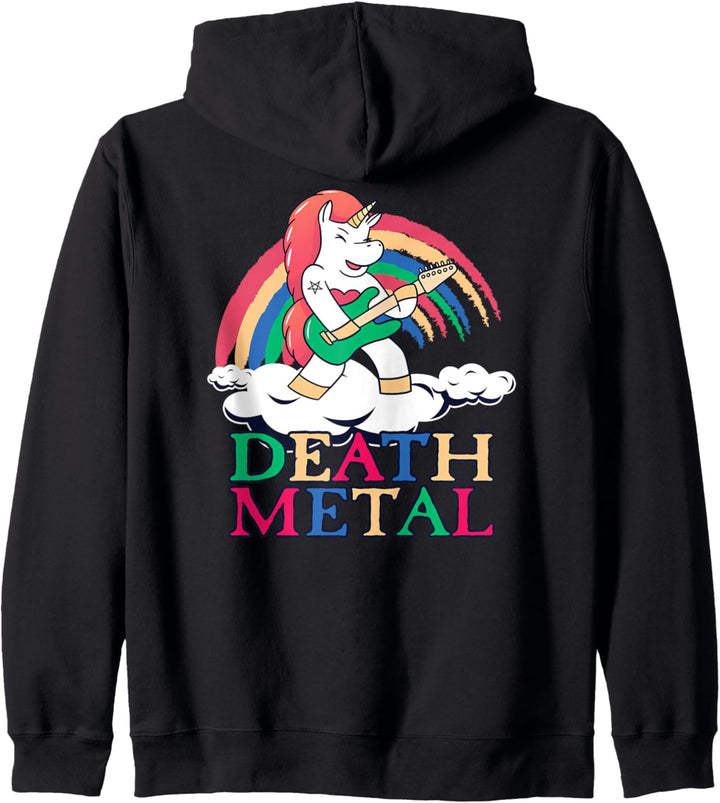 Death Metal Einhorn I Retro Metal Unicorn I Death Metal Kapuzenjacke