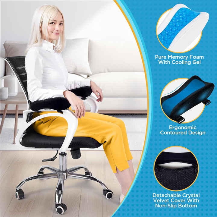 BEAUTRIP Armlehnen Polster Bürostuhl Armkissen – Armlehnenauflage für Arme und Ellenbogen (2er Set)