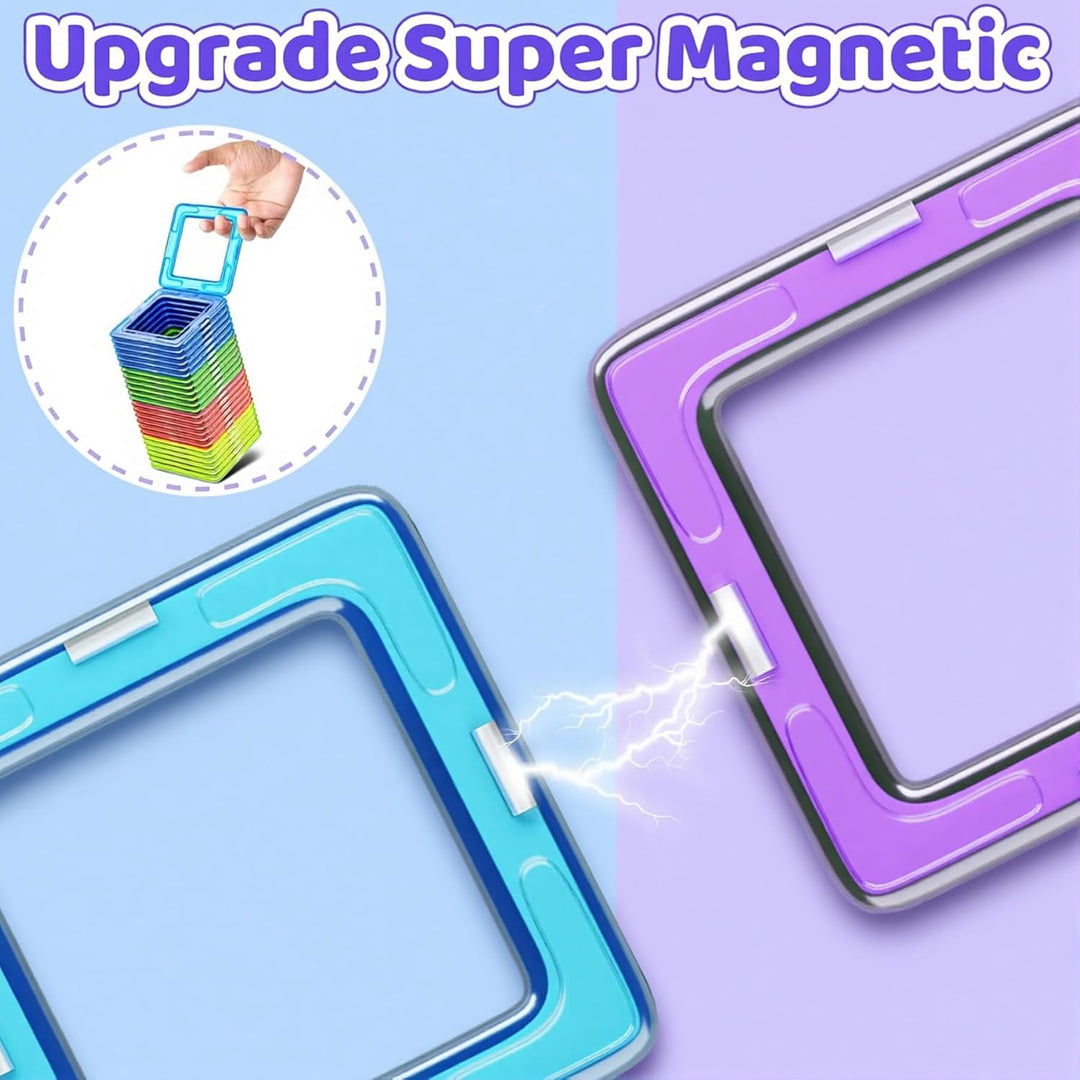 COOLJOY Magnetische Bausteine| 40 Teile Magnetbausteine Magnete Kinder | Magnetspielzeug Tiles | Mag