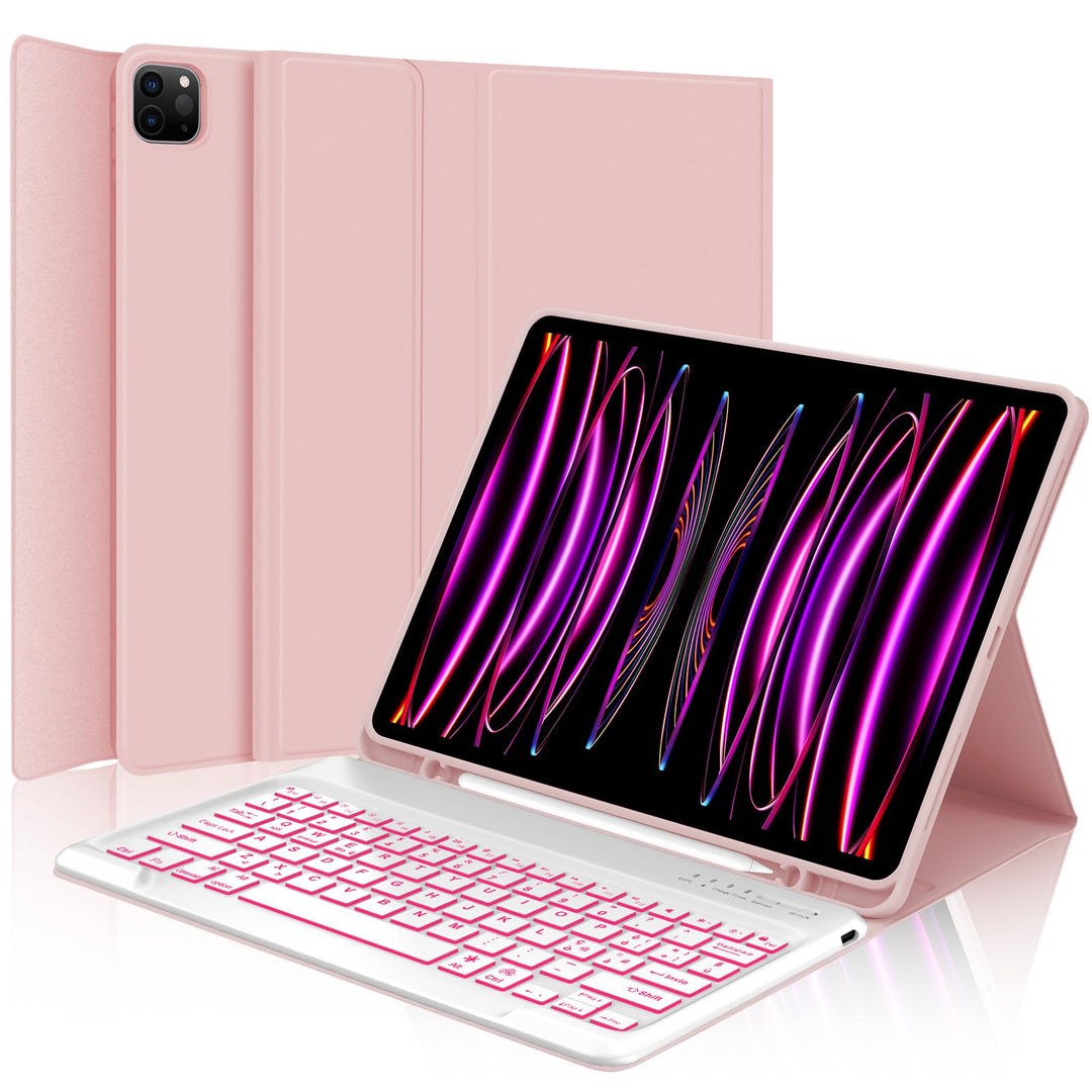 IVEOPPE Tastatur für iPad Pro 12,9, Hülle mit Tastatur für ipad Pro 6. Generation, Bluetooth QWERTZ