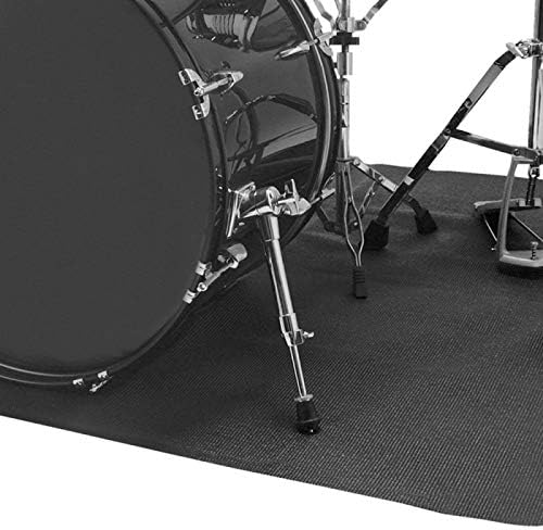 On-Stage DMA4450 DrumFire Non Slip Drum Mat with Bag, 4' x 4' 4x4, 4x4