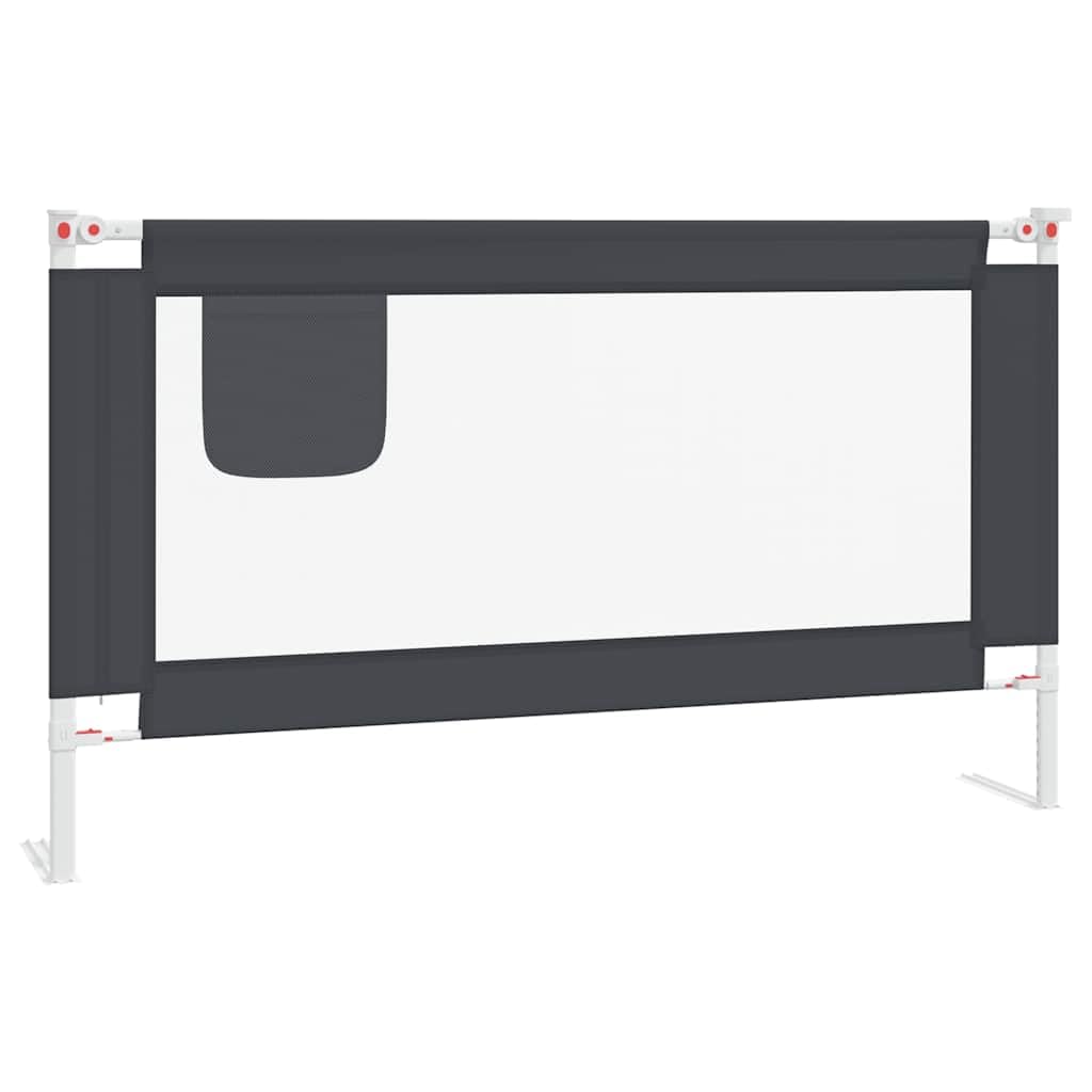 SMARTGROUPSTORE BD - BD Sicherheitsgeländer Kinderbett Dunkelgrau Stoff 140 x 25 cm 140 x 25 cm Dunk