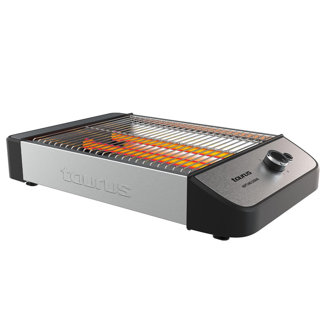 Taurus – Flachtoaster Neptuno Legend 1000W | 25x20cm Toastfläche | 3 Quarz-Heizelemente | Akustische