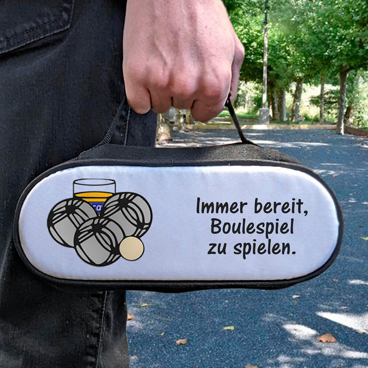 KDO MAGIC - Personalisierte Tasche für Boule-Kugeln - Tasche für 3 Boccia-Kugel - Triplette - person