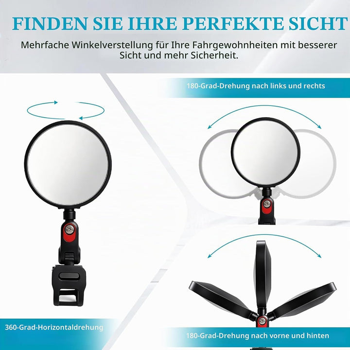 Rückspiegel für Roller Kompatibel mit Segway Ninebot ZT3 Pro F3 Pro und allen KickScooter Max G30 G2