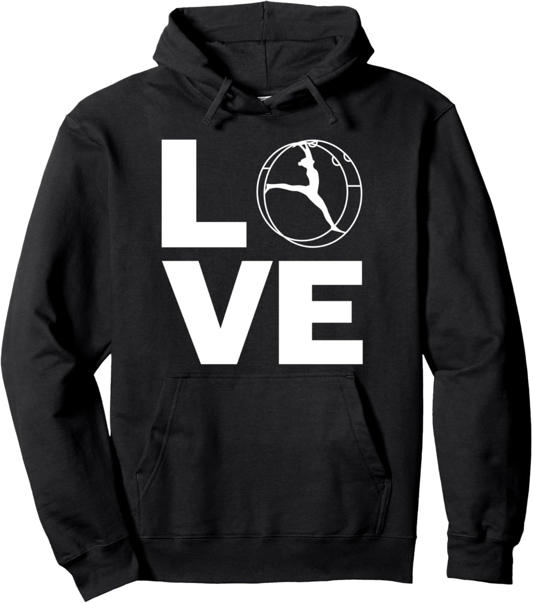 Rhönrad Turnen | Mit Liebe für alle Turner/Akrobaten Pullover Hoodie