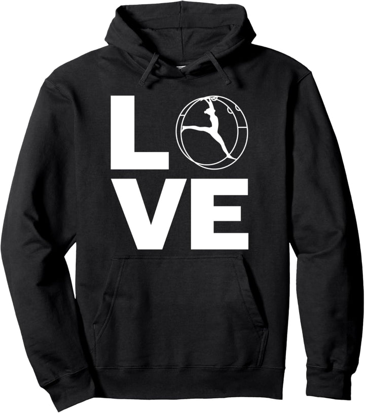 Rhönrad Turnen | Mit Liebe für alle Turner/Akrobaten Pullover Hoodie