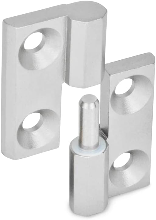 Ganter Normelemente | Aushängbare Scharniere | Edelstahl | GN 337-NI-60-60-A-1-GS | 60x60mm | Anschl