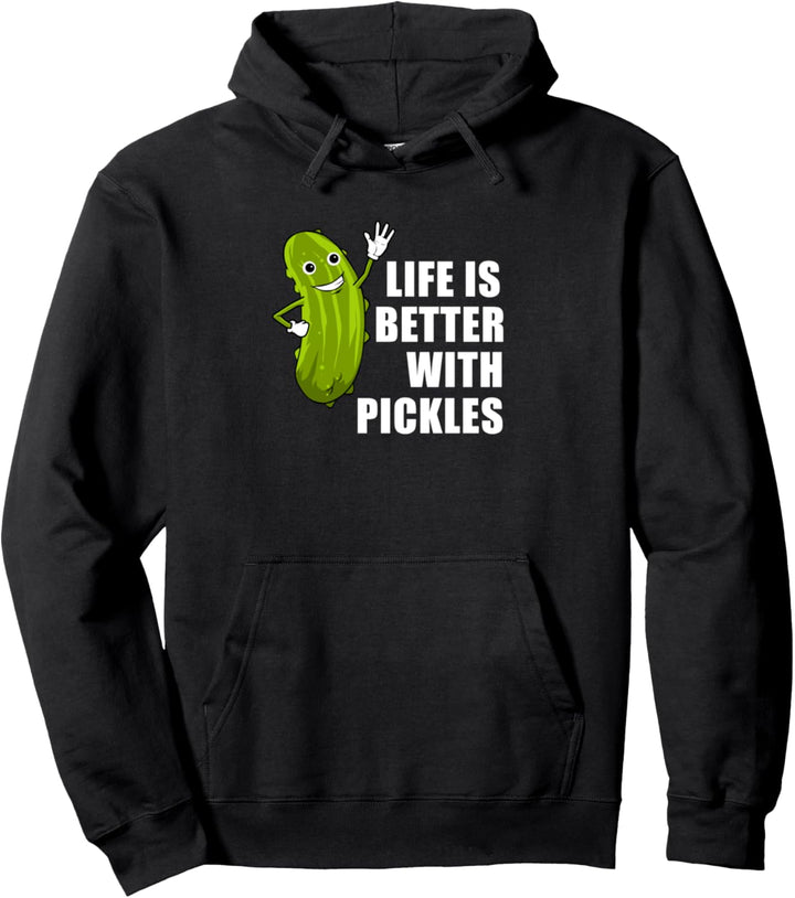 Leben mit Gurken Ironisches Gurkenessen Pullover Hoodie