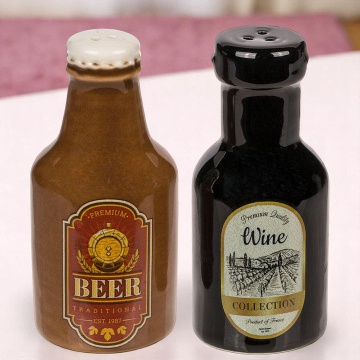 MIJOMA Salz- & Pfefferstreuer Set - Stilvolles Porzellandesign, Lebensmittelecht, Einfach zu Befülle