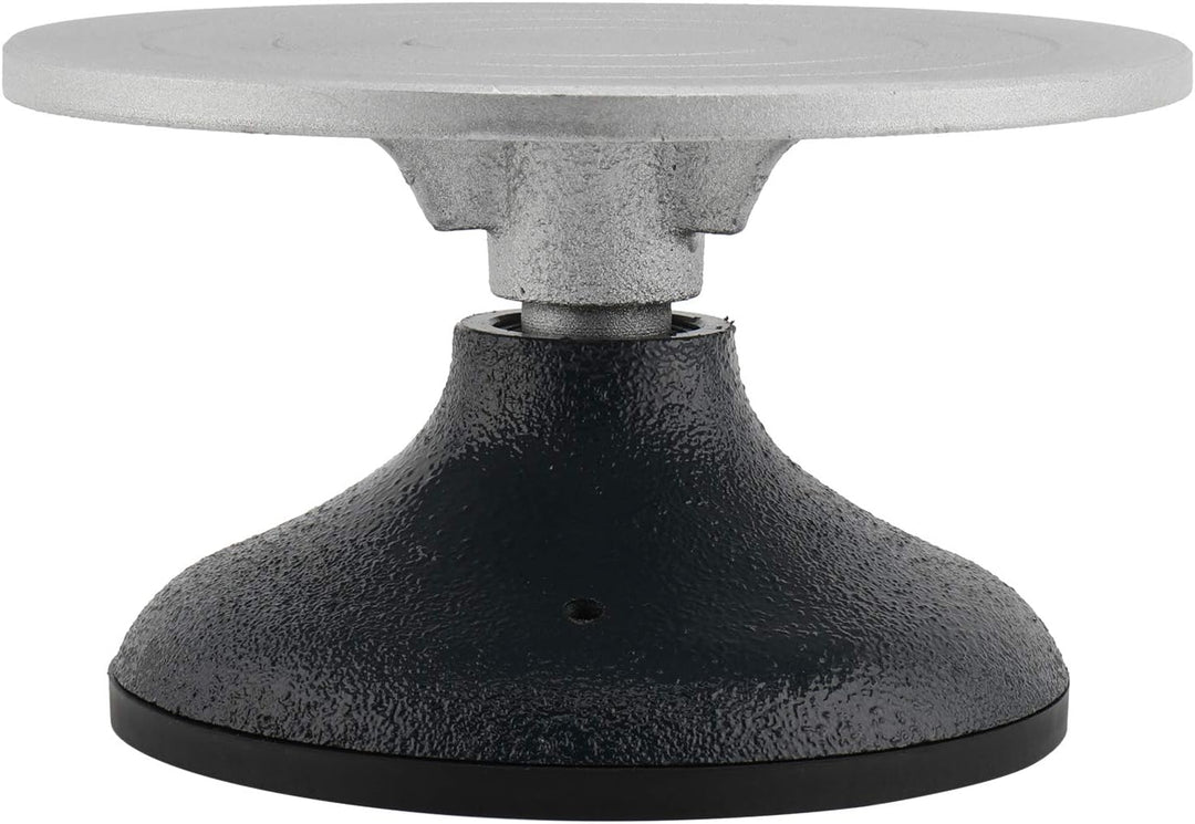 Homtone Drehbare Töpferscheibe mit Metallplatte aus Stahl, 18cm Durchmesser Skulptur-Töpferscheibe,