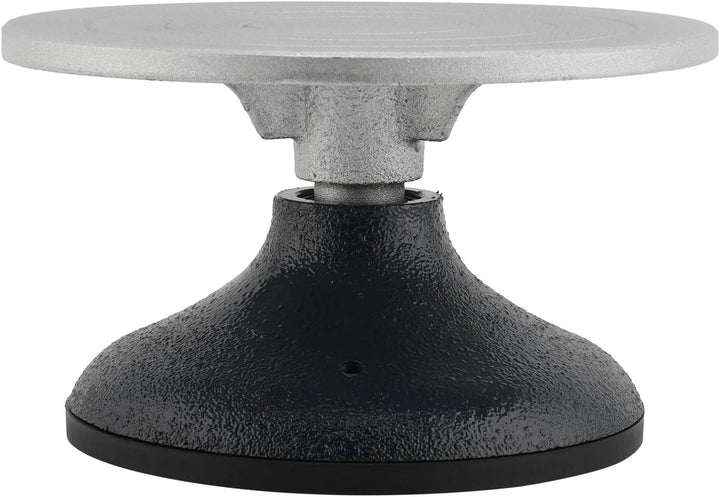 Homtone Drehbare Töpferscheibe mit Metallplatte aus Stahl, 18cm Durchmesser Skulptur-Töpferscheibe,