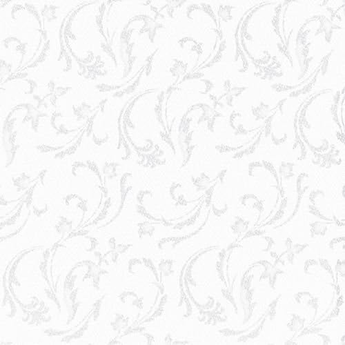 250 Servietten "ROYAL Collection" 1/4-Falz 40 cm x 40 cm weiss "Damascato" 84994 Papstar Premium sto