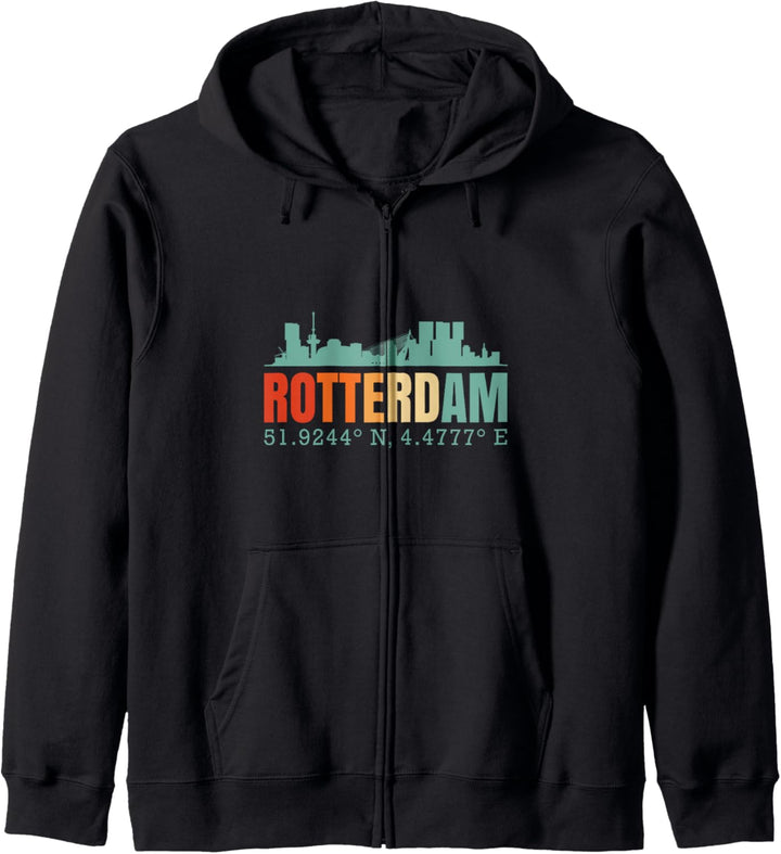 Rotterdam Niederland Skyline Kapuzenjacke