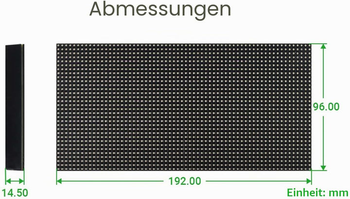 Waveshare 64×32 RGB LED Matrix Panel, 3mm Pitch, 2048 Einzelne RGB LEDs, Nackter Bildschirm, for Ras