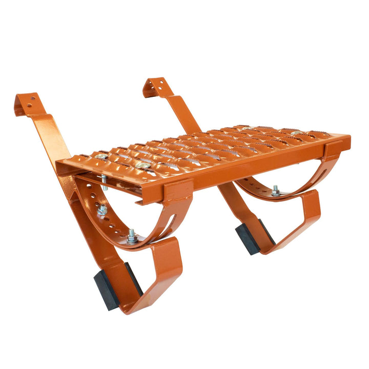 DAPRONA Laufrost Set für gewellte Dachziegel, Dachtritte für Schornsteinfeger Ziegelrot 40cm, inkl.