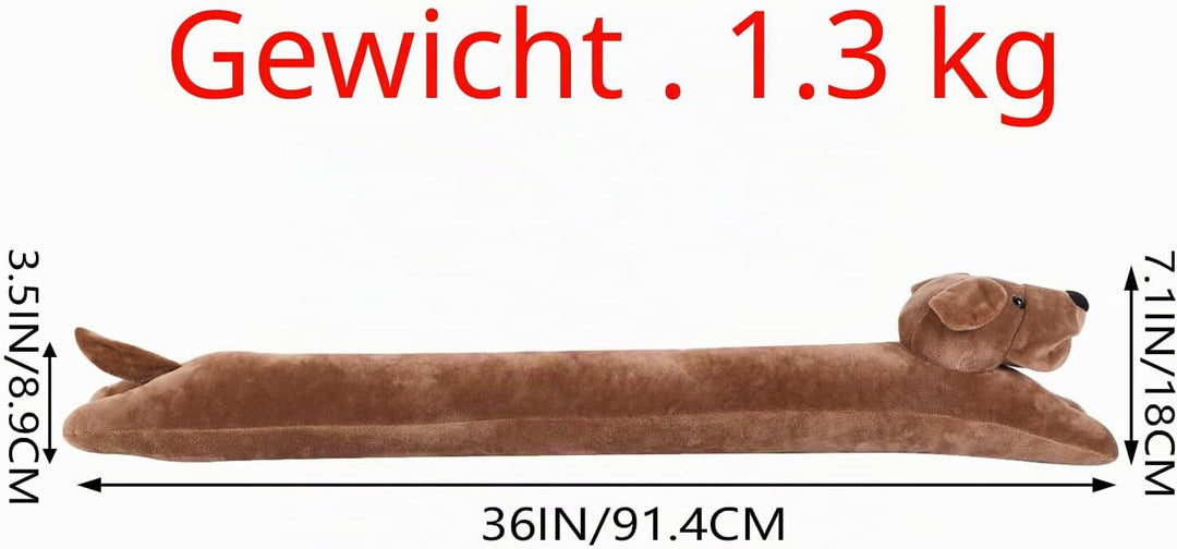 Zugluftstopper für Hunde unter der Tür, strapazierfähig, 1.4 kg, 86.4 cm, dekorativer Stoff, Tür-Zug