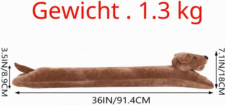 Zugluftstopper für Hunde unter der Tür, strapazierfähig, 1.4 kg, 86.4 cm, dekorativer Stoff, Tür-Zug