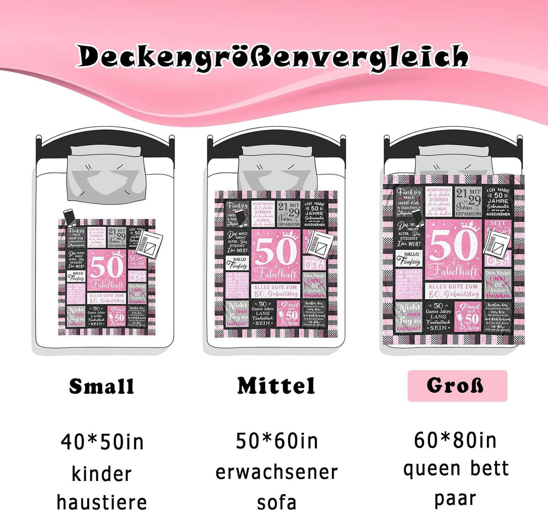 50 Geburtstag Frauen, Geschenke zum 50 Geburtstag Frau, Geburtstagsgeschenk 50 Jahre Fraun, Deko 50.