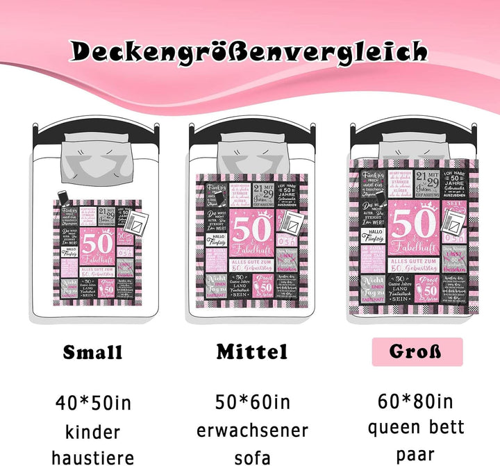 50 Geburtstag Frauen, Geschenke zum 50 Geburtstag Frau, Geburtstagsgeschenk 50 Jahre Fraun, Deko 50.