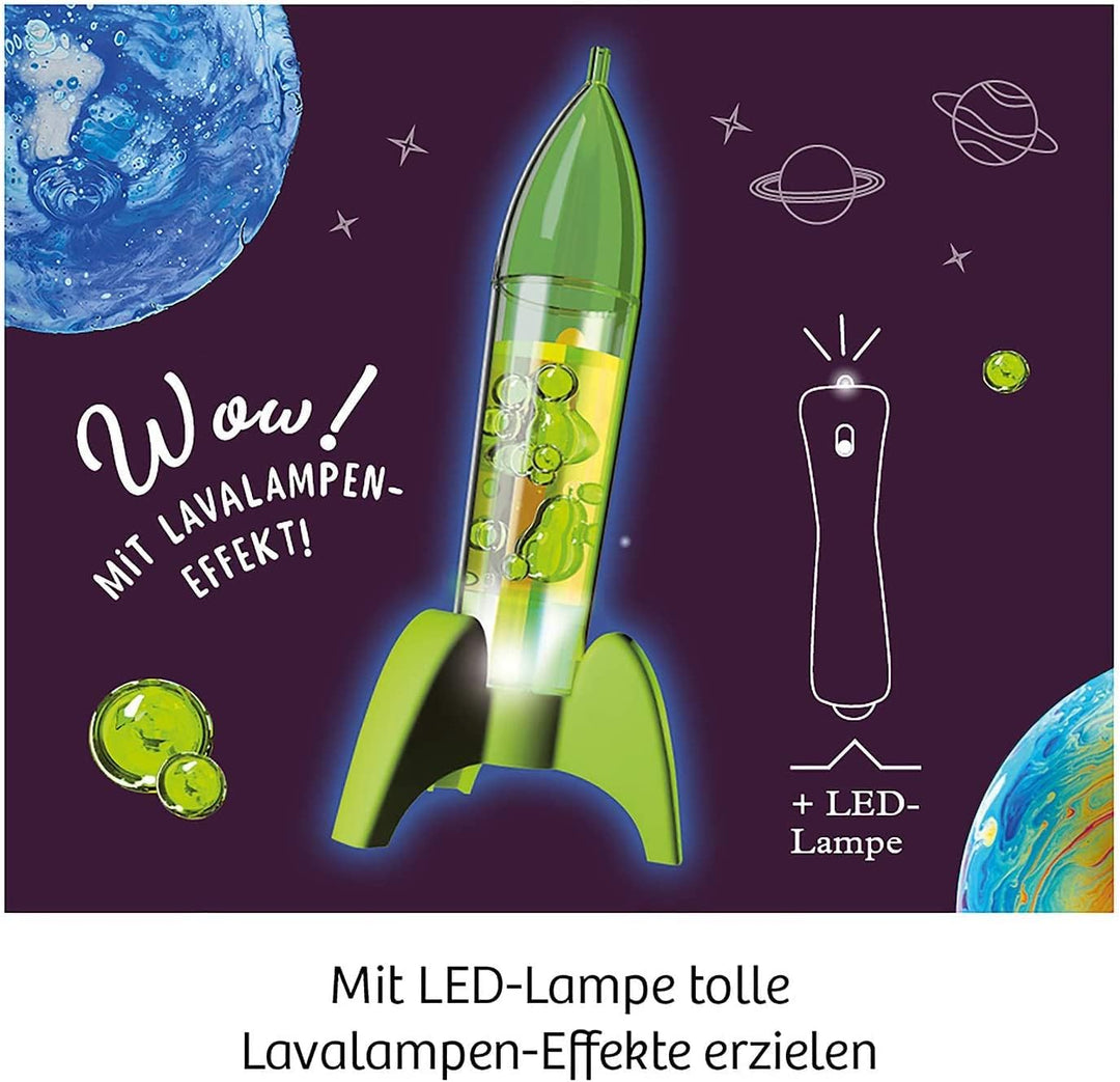 KOSMOS 616786 Space Bubbles - Mini Raketen Lavalampe Experimentier Set für Kinder mit mehrsprachiger