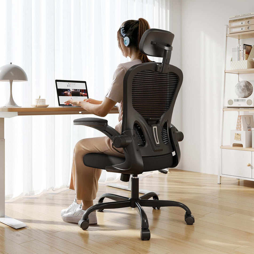 Synorla Schreibtischstuhl Bürostuhl Ergonomisch mit 150 KG Tragkraft, Ergonomischer Bürostuhl mit St