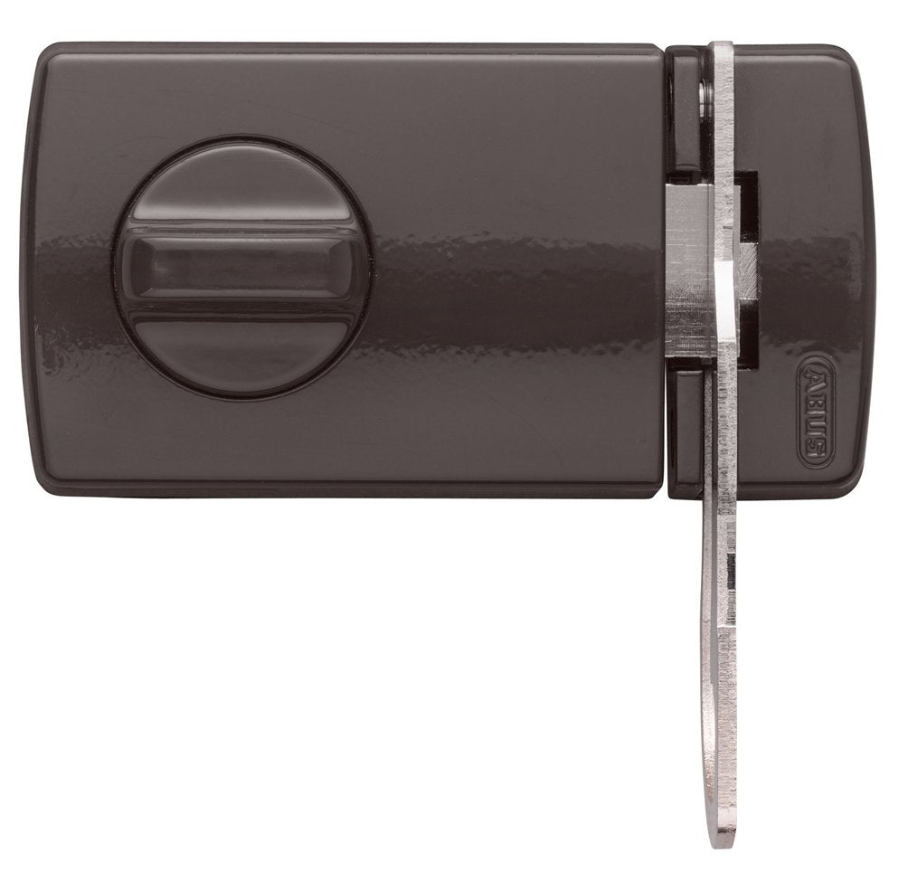 ABUS Tür-Zusatzschloss 2130, mit Drehknauf, braun, 56034 mit Sperrbügel Braun, mit Sperrbügel Braun
