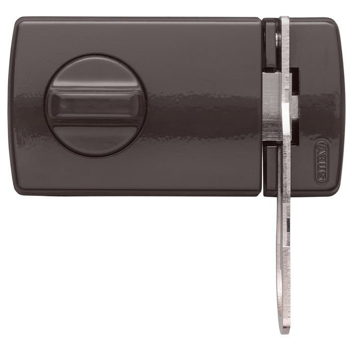 ABUS Tür-Zusatzschloss 2130, mit Drehknauf, braun, 56034 mit Sperrbügel Braun, mit Sperrbügel Braun