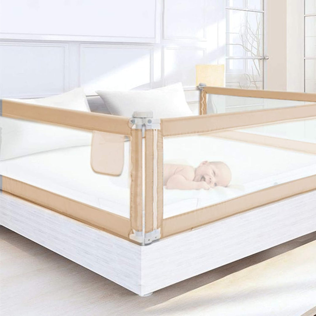 Bettgitter 200x68 cm, verstellbares Bett Schutzgitter für Kinder, Absturzsicherung Babybett, Kinders