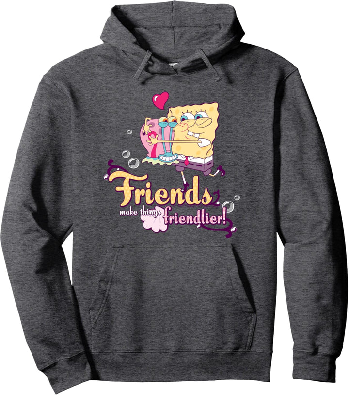 SpongeBob SquarePants And Gary, Best Friends Valentine's Day Pullover Hoodie