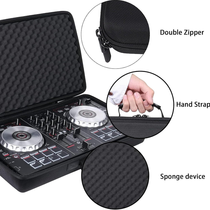 Eujgoov DJ Controller Tasche 40x25x8cm 600D Oxfordstoff Kompatibel mit DDJ-FLX4/SB3/RB verstellbare