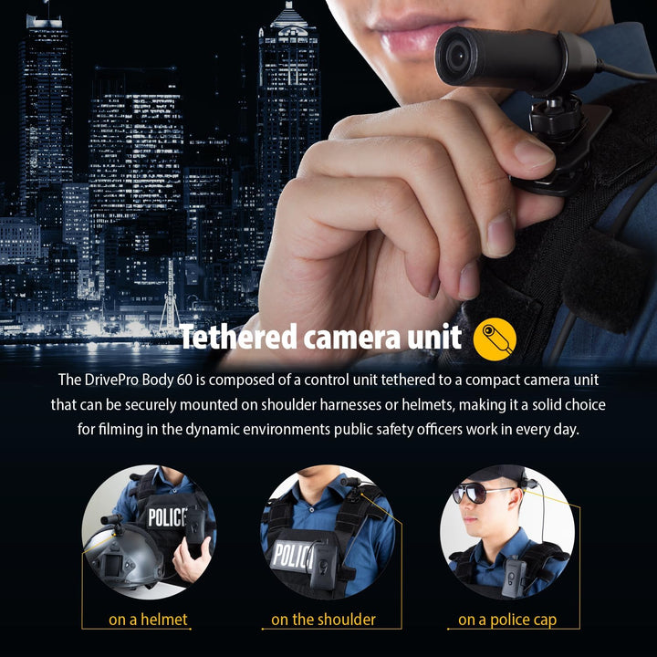 Transcend 64GB DrivePro Body 60 Action Split Bodycam, 10h Akkulaufzeit