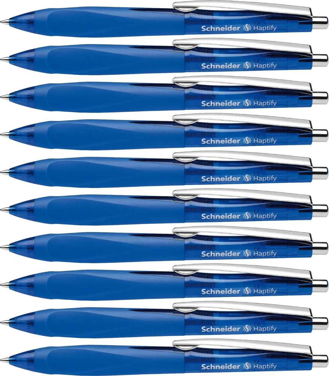 Schneider 135303 Haptify Kugelschreiber (Strichstärke Mittel) 10er Pack blau, blau