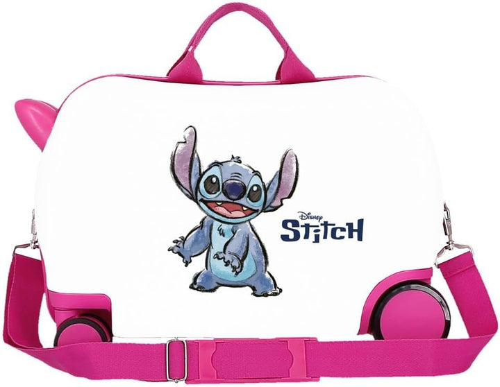 Disney Adorable Stitch Moods Kabinenkoffer, starres ABS, Zahlenschloss an der Seite, 4 Doppelräder,