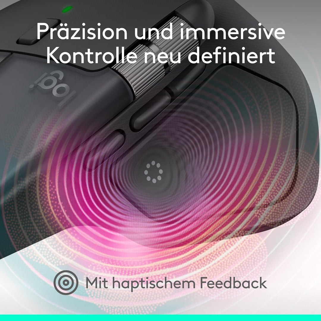 Logitech MX Master 4, ergonomische kabellose Maus mit fortschrittlichem, leistungsstarkem, haptische