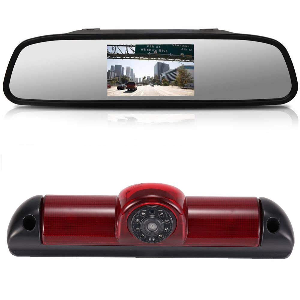 Auto Dritte Dach Top Mount Bremslicht Rückfahrkamera Rückfahrsystem Einparkkamera+ 4.3 Zoll LCD Spie
