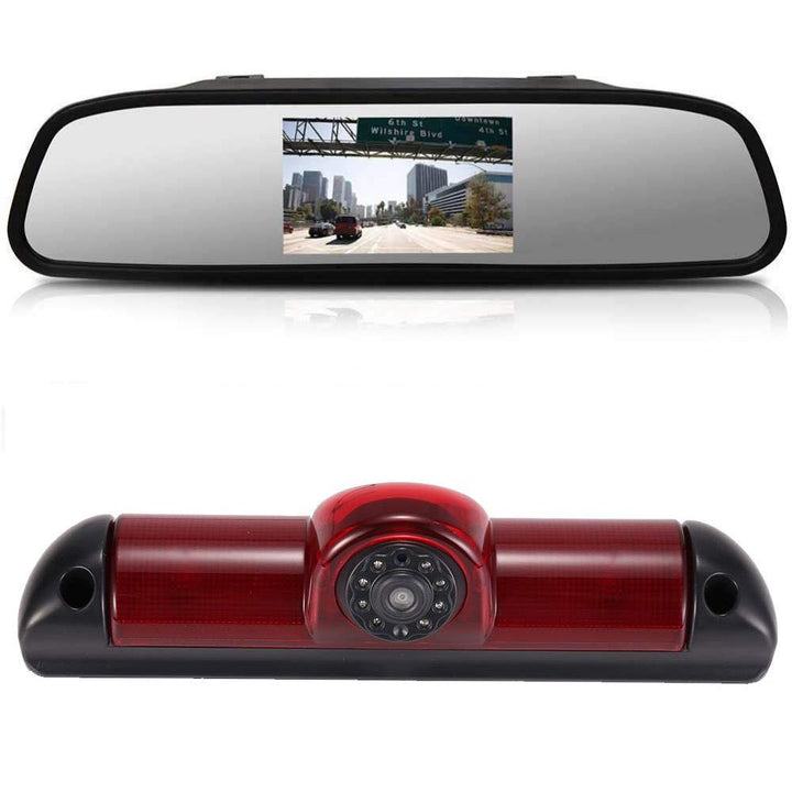 Auto Dritte Dach Top Mount Bremslicht Rückfahrkamera Rückfahrsystem Einparkkamera+ 4.3 Zoll LCD Spie