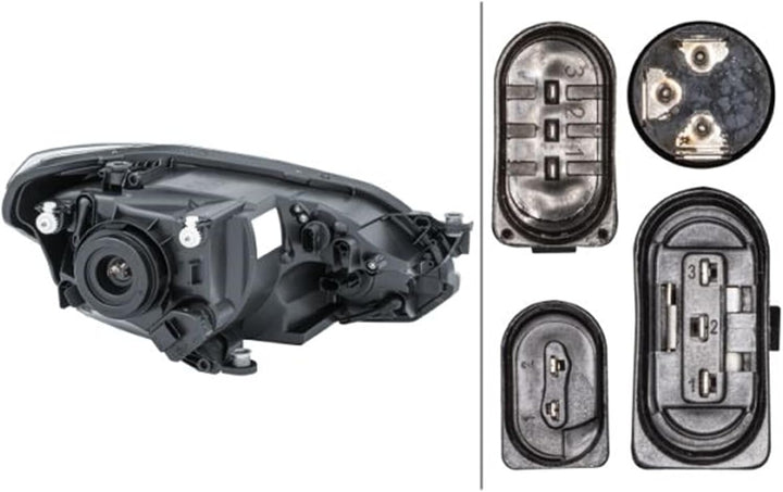 HELLA 1EJ 010 670-051 FF/Halogen-Hauptscheinwerfer - links - für u.a. VW Up (121, 122, BL1, BL2), Li