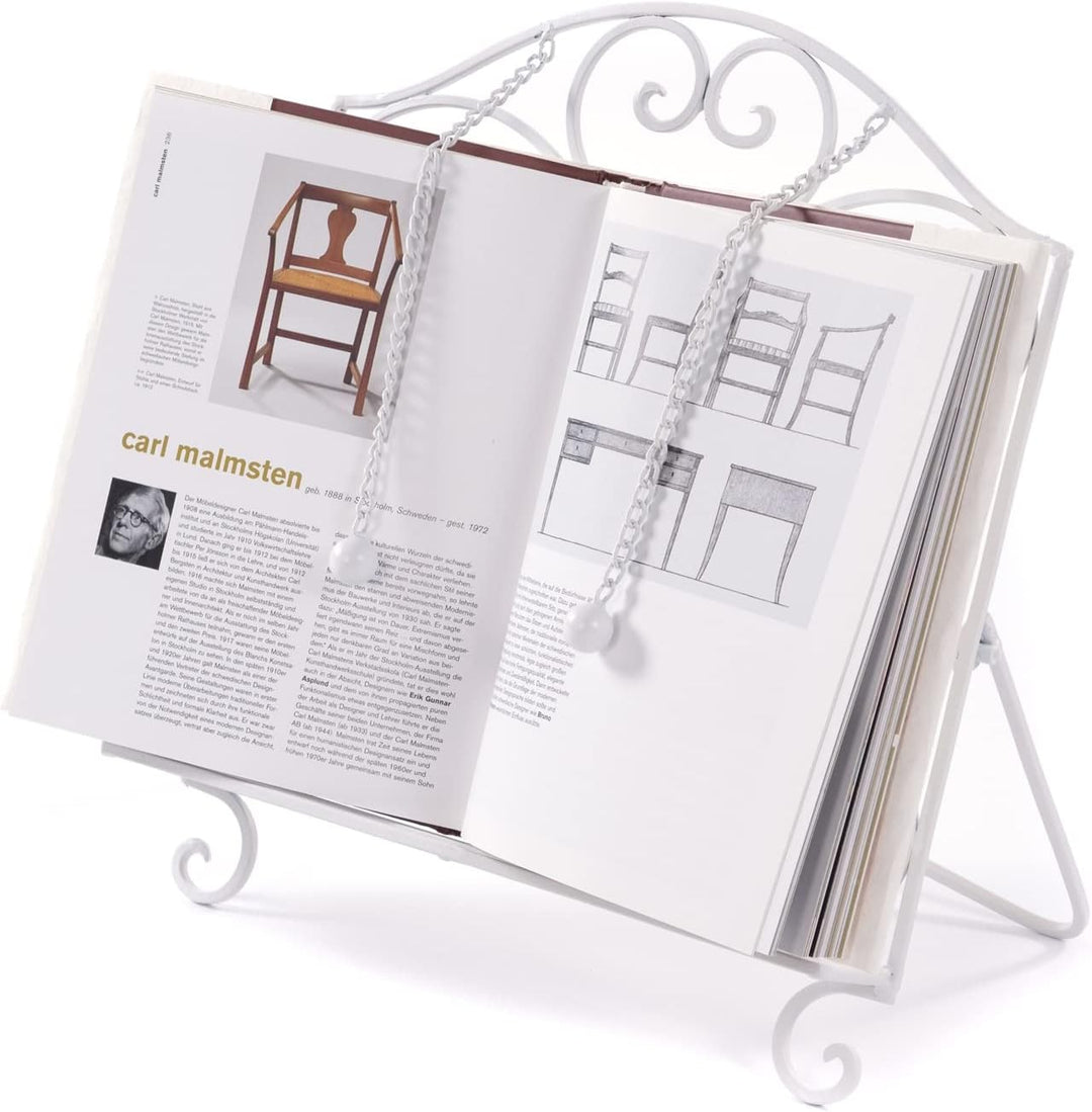 DESIGN DELIGHTS KOCHBUCH STÄNDER Cucina | 32x30x14 cm (HxBxT), Schmiedeeisen | antiker Buchständer,