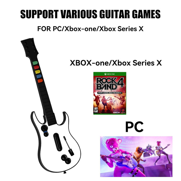 NBCP Wireless Rock Band Controller für XBOX-one/Xbox Series X/PC, kabellose Gitarre für Rock Band, F
